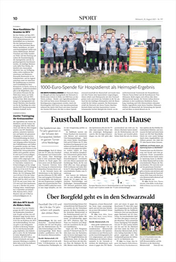 Die 1. Herrenmannschaft des Eintracht Munster kickt für Calluna e.V.